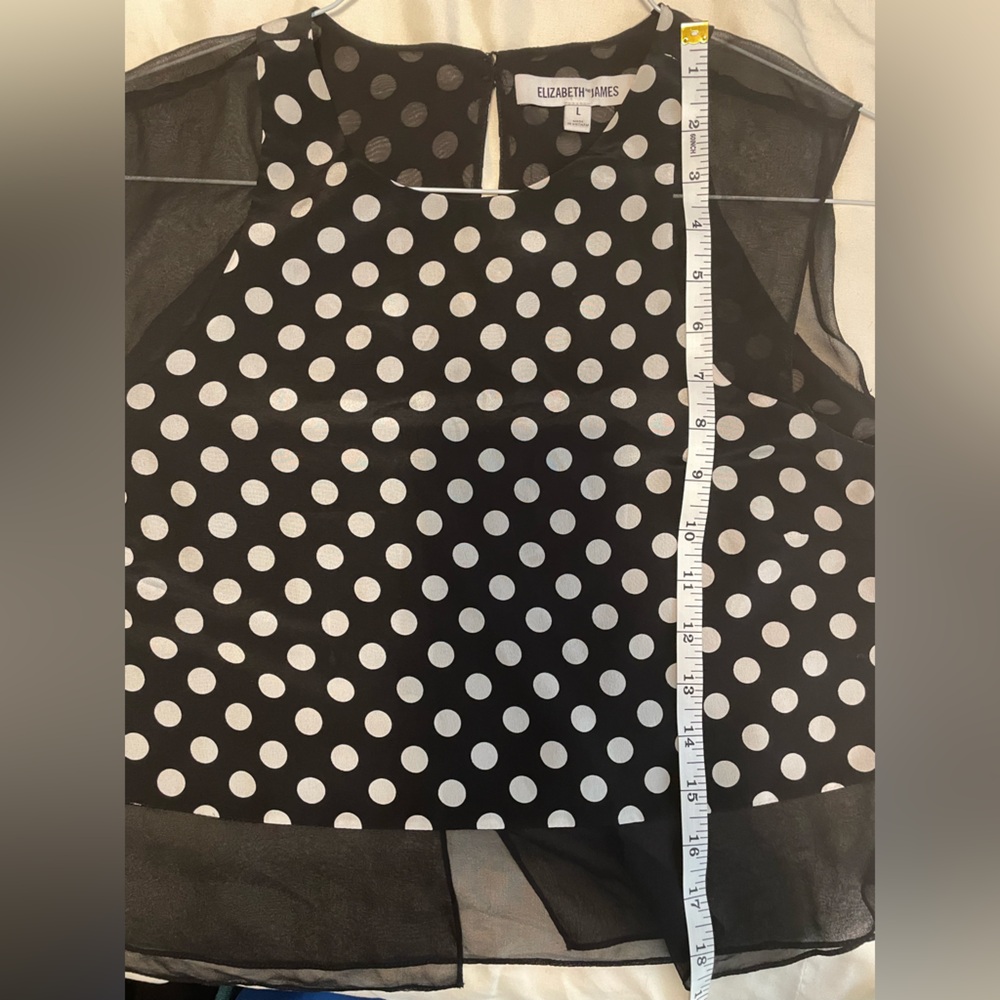 Enno Silk Polka Dot Crop Top by Elizabeth and James Size L - Picture 7 of 7
